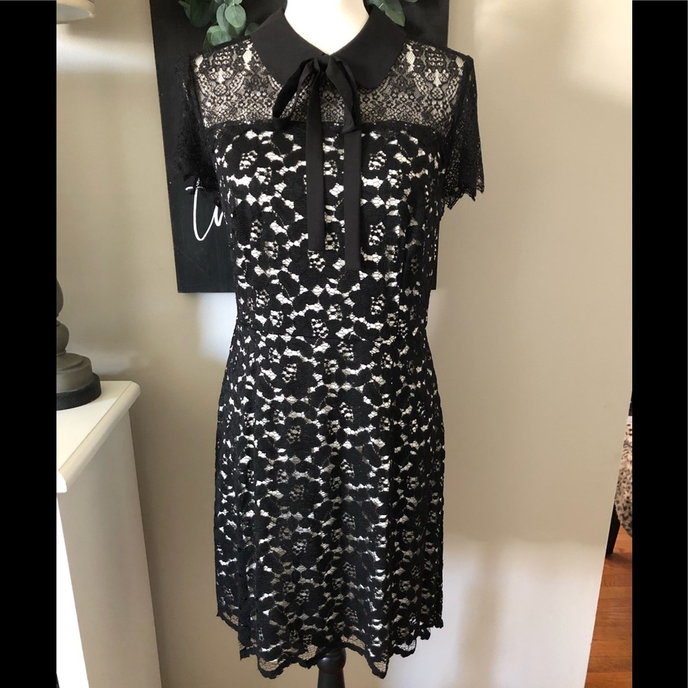 Kensie Black Lace Dress Size Medium